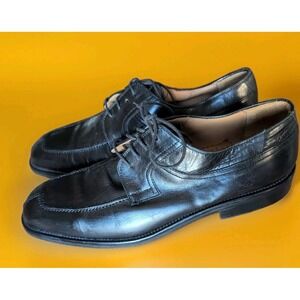10.5 W Bostonian Classic Men's Black Oxfords Dress Shoes Leather Lace Up 29561